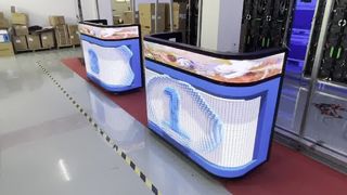 Écran LED souple, affichage créatif d'effet 3D, mur vidéo de bureau de cabine DJ