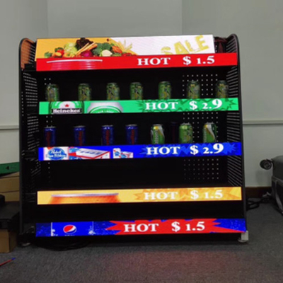 Wifi Hd Shelf Edge Shelf Mounted Led Screen / Display 150x60mm Module